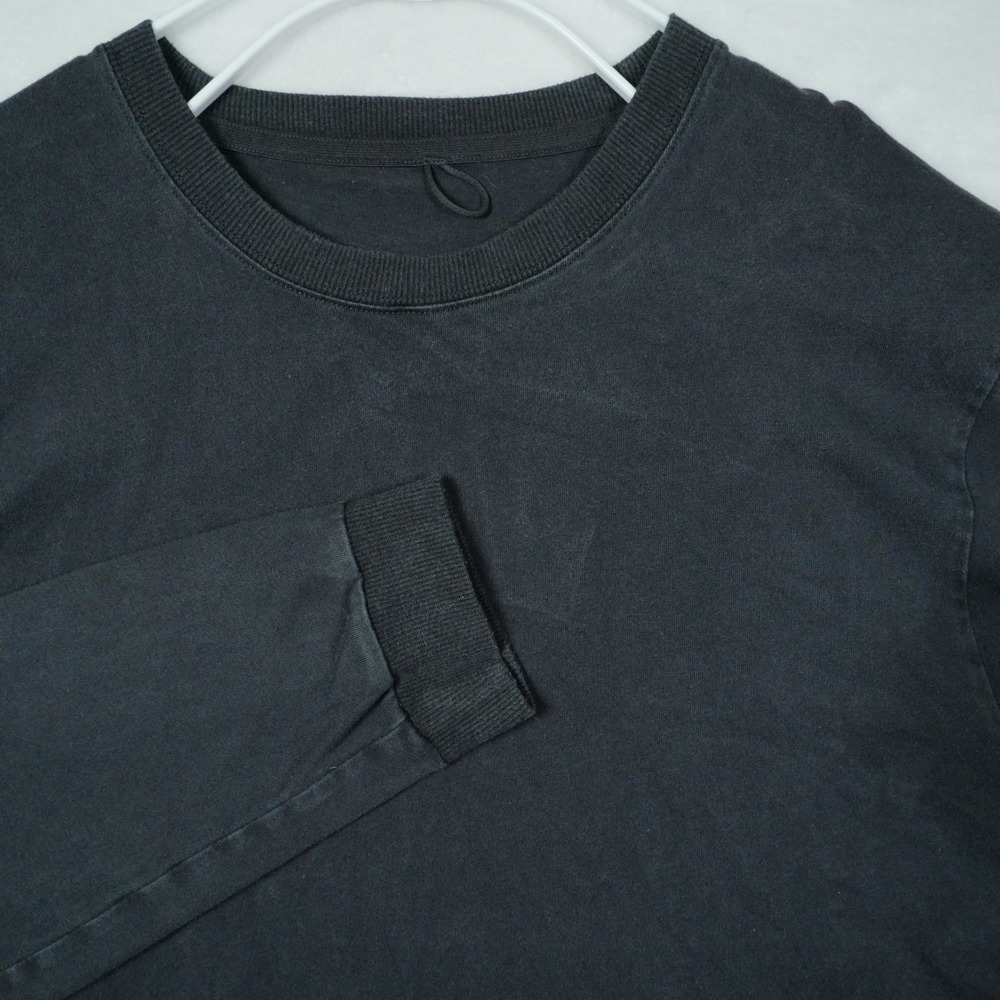 Lululemon Mens Long Sleeve Crewneck Shirt Washed Black Athletic Fit Large